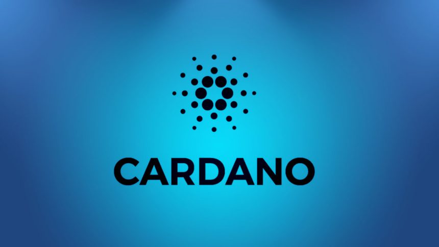 Picture of Cardano and its logo on a light blue background