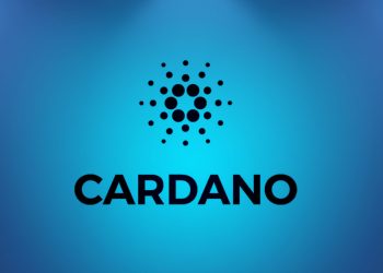 Picture of Cardano and its logo on a light blue background