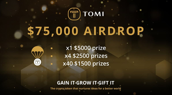 You Don’t Want To Miss Tomi’s $75,000 TOMI Airdrop Ahead Of TOMISwap and TOMIFundMe Launch