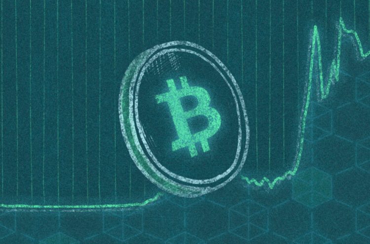 Bitcoin with a market chart