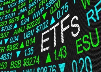 Picture of ETFs written on a price board