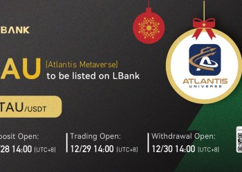 LBank Exchange Will List The Atlantis Universe (TAU) on December 29, 2021