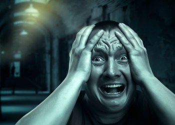 Picture showing a person in extreme fear