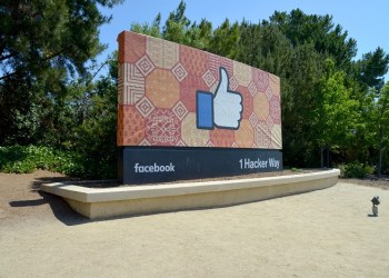 Silicon Valley, a facebook sign