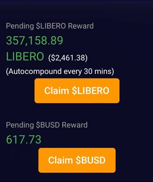 Work till you die or Financial freedom? Let your money work for you with LIBERO’s top APY 158,893.59% plus highest BUSD passive income 226% APR