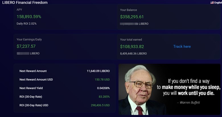 Work till you die or Financial freedom? Let your money work for you with LIBERO’s top APY 158,893.59% plus highest BUSD passive income 226% APR