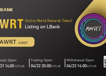 LBank Exchange Will List Active World Rewards Token (AWRT) on April 22, 2022