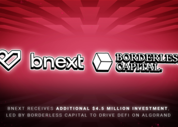 Bnext Receives Additional $4.5 Million Investment, Led by Borderless Capital to Drive DeFi on Algorand