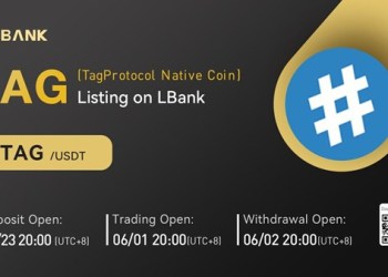 LBank Exchange Will List Tagcoin (TAG) on June 1, 2022
