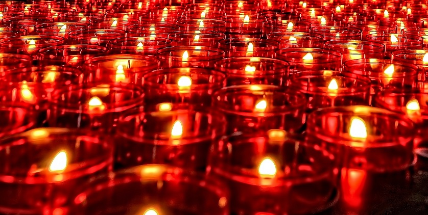 ARK, dozens of red candles