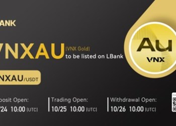 LBank Exchange Will List VNX Gold (VNXAU) on October 25, 2022