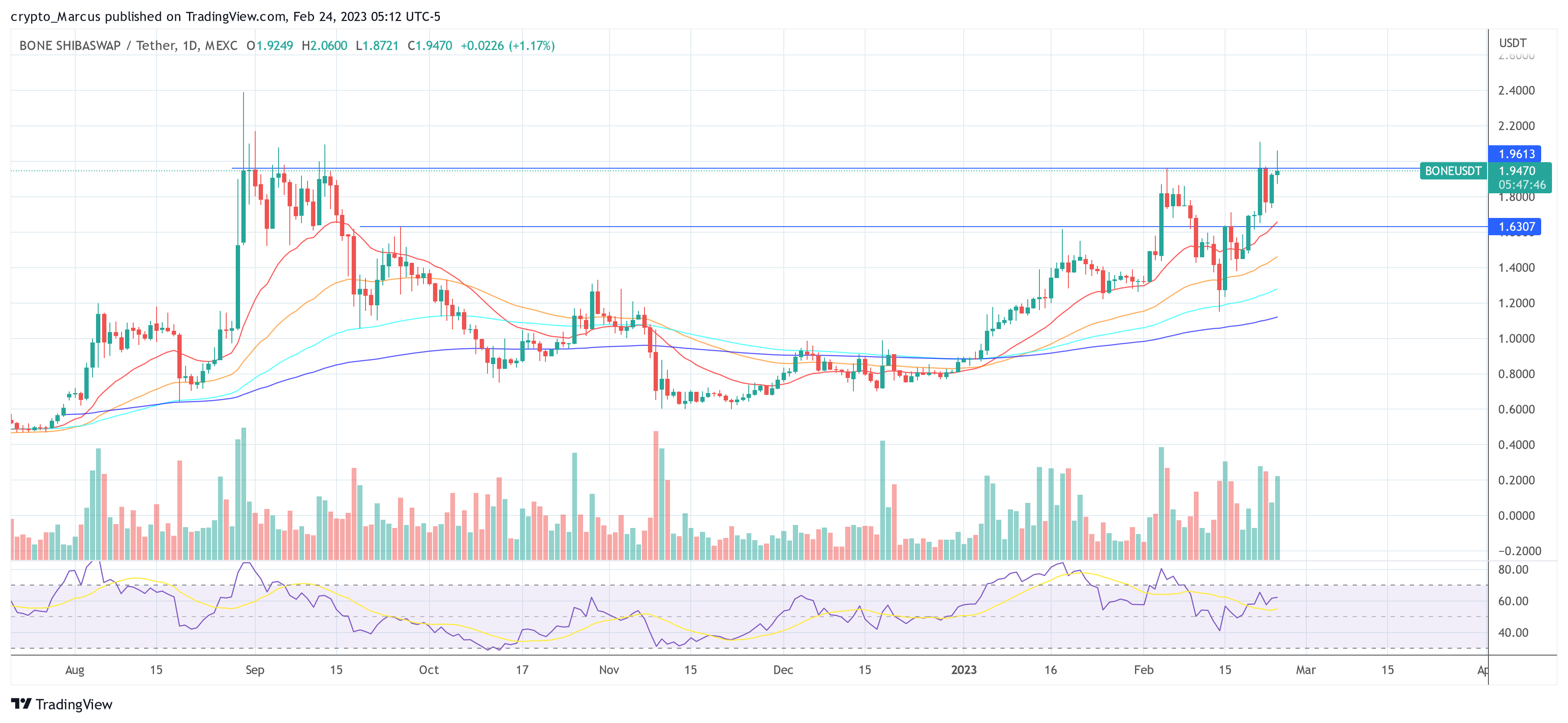 Shiba Inu BONE USDT price