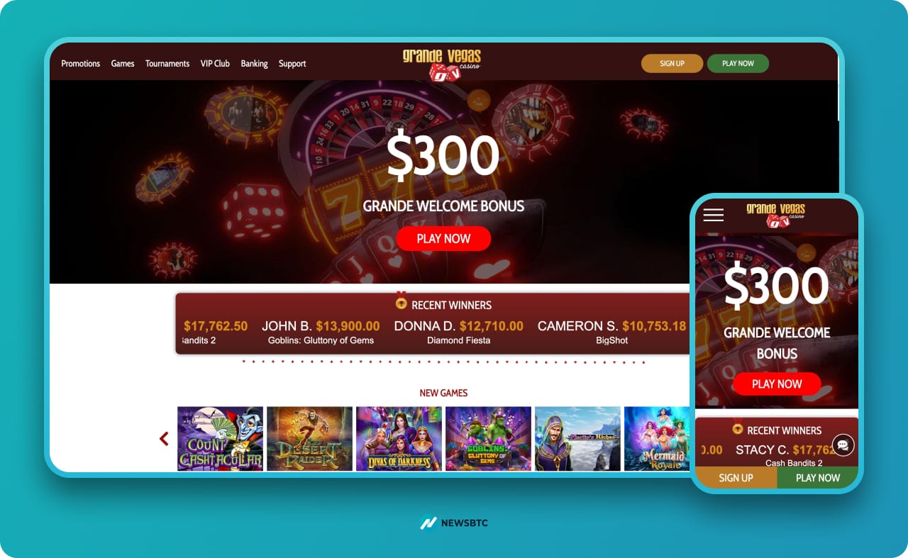 Grandevegas US crypto casino