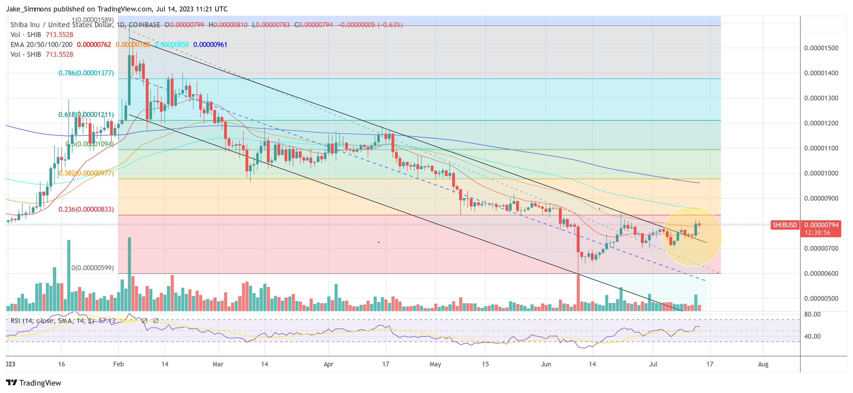 SHIB价格，1日图表 | 来源：SHIBUSD on TradingView.com