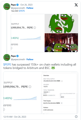 PEPE Price Leaps 90% As Meme Coin Reaches Over 155,000 On-Chain Wallets