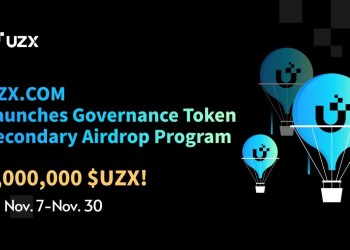 UZX.COM, World’s First DAO Crypto Exchange, Announces 1,000,000 Governance Token Airdrop Phase 2