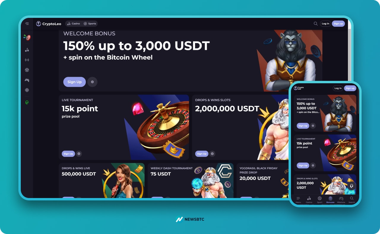 Bonuses at Cryptoleo Casino