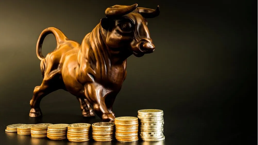 Bull Stepping on to Crypto Coins