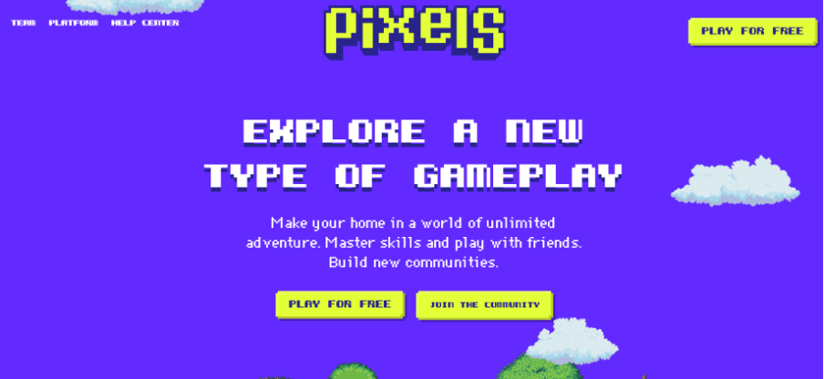pixels blockchain game