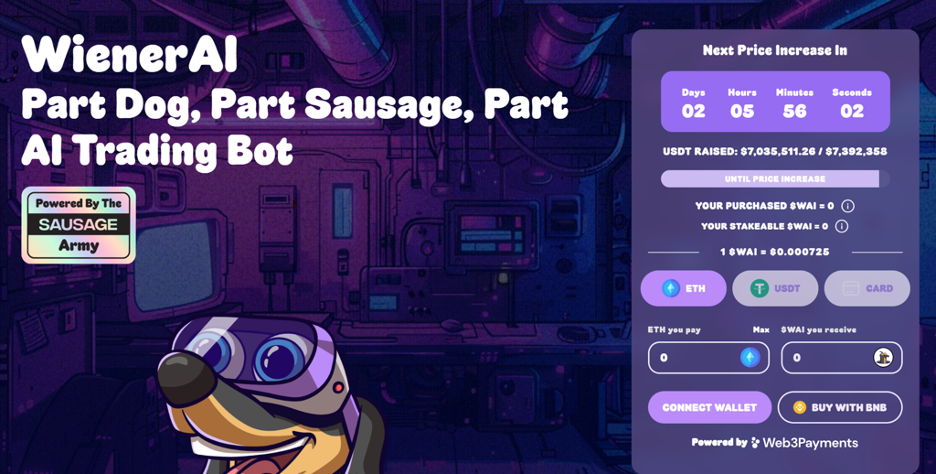 WienerAI Presale Reaches M, Prepares for Launch of AI Trading Bot – Greatest Crypto to Purchase?