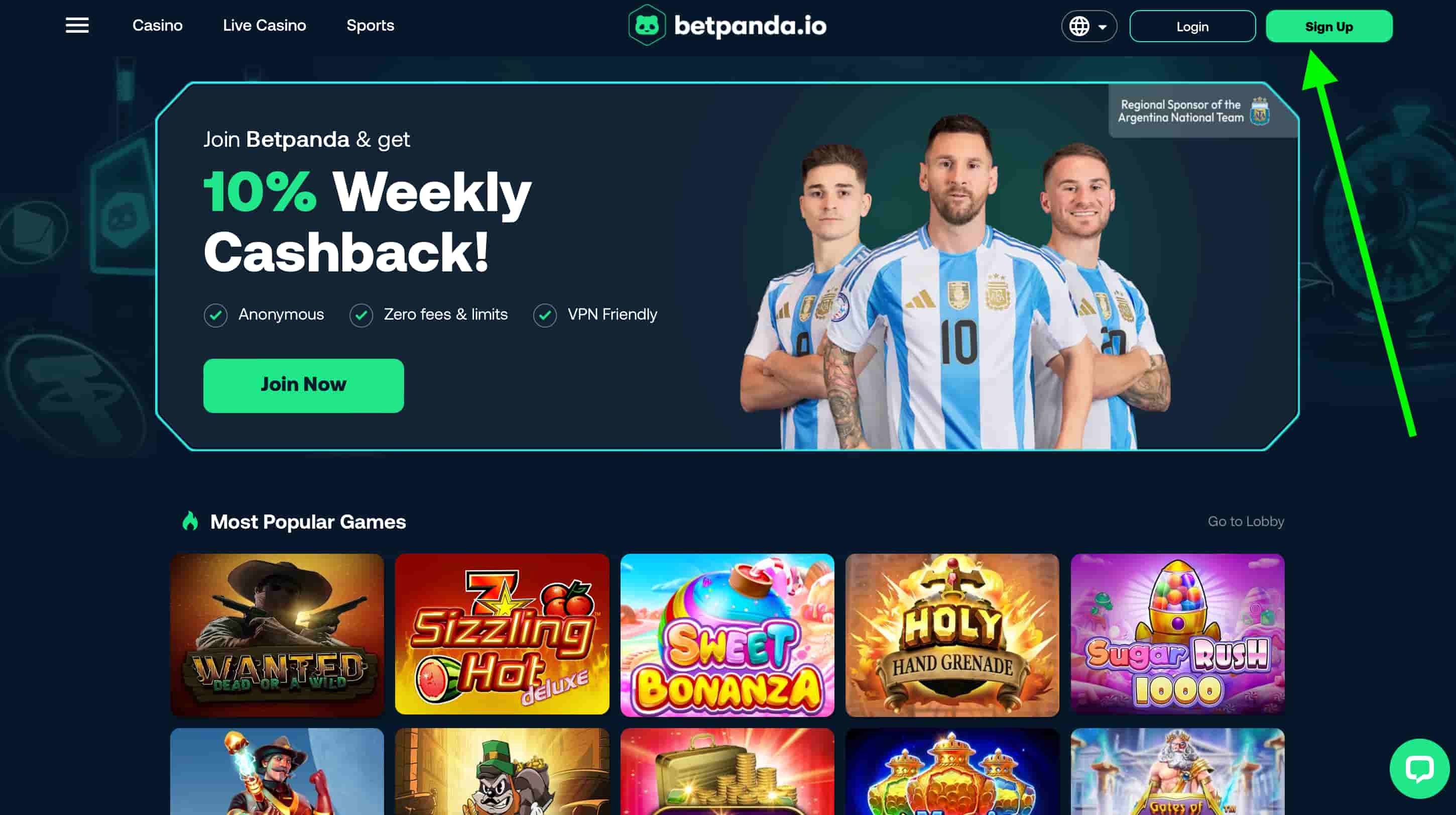 BetPanda home page