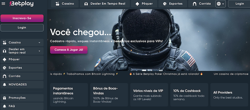 Melhor Casino de Criptomoedas
