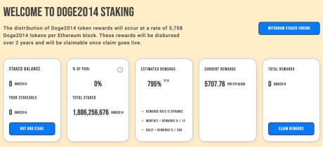 Doge2014 New Staking Rewards