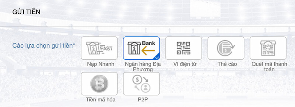 Gửi tiền vào tài khoản
