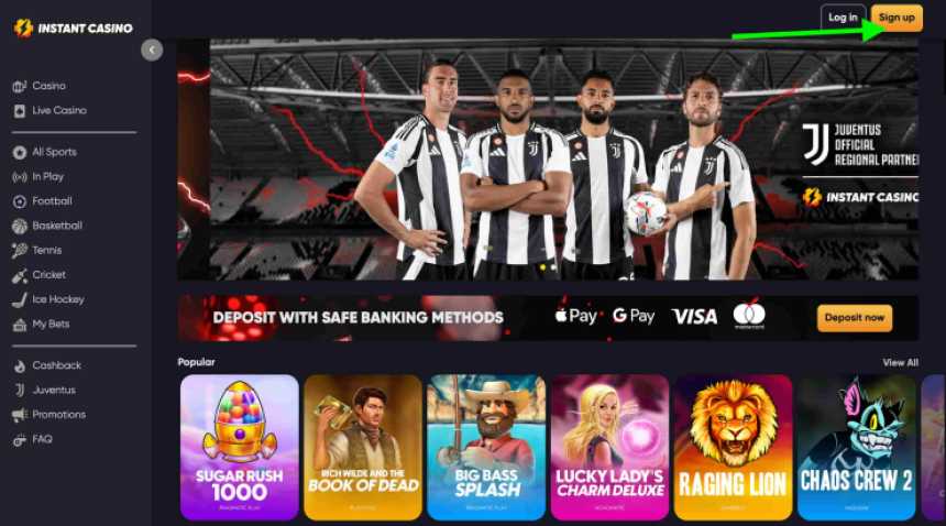Instant Casino ново онлайн казино