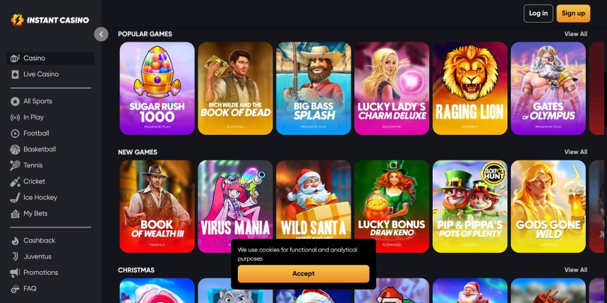 Sloturi la Instant Casino