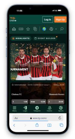TG Casino Sportsbook Mobile