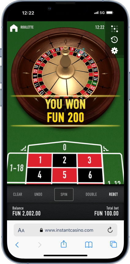 instant casino roulette