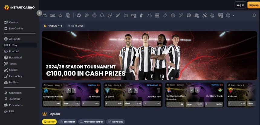 Instant Casino najboljše stavnice