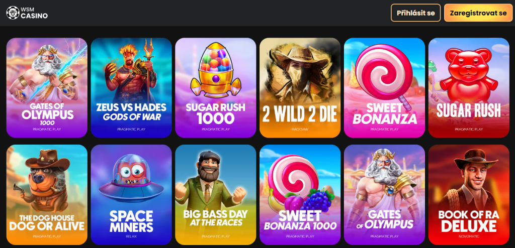 Sloty na WSM casinu