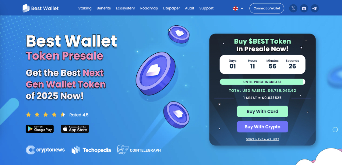Best Wallet Token crypto meme coin website