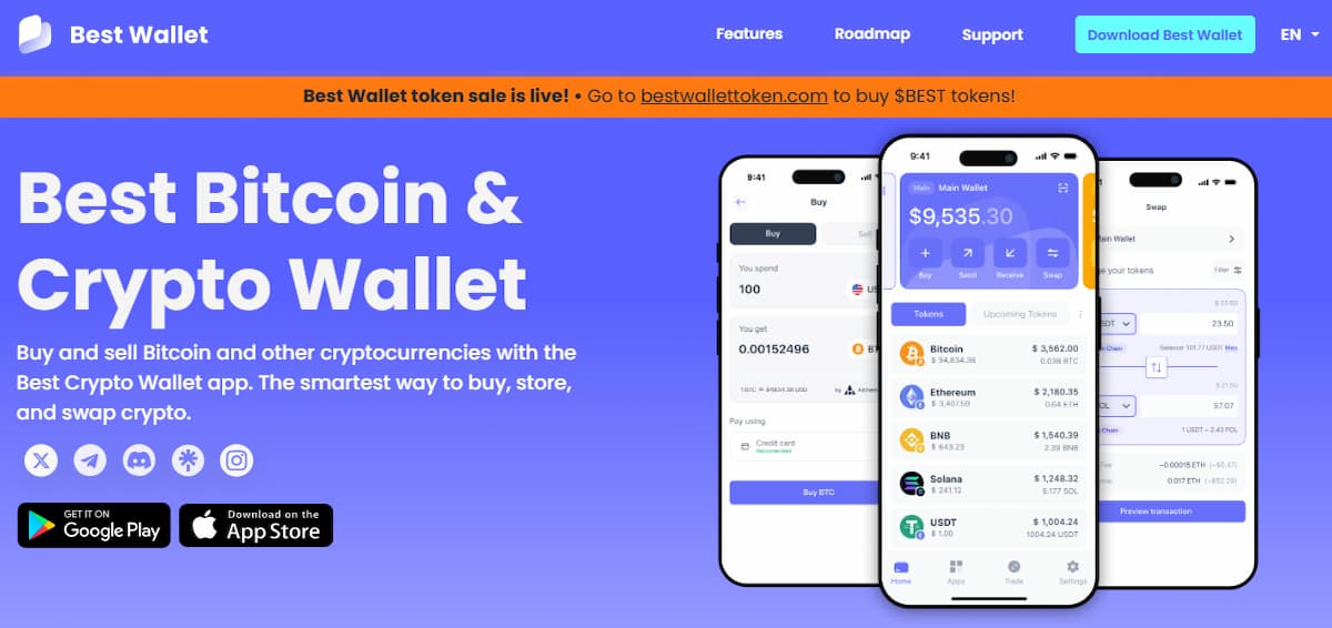 Best Wallet - กระเป๋า Bitcoin Wallet บนมือถือ