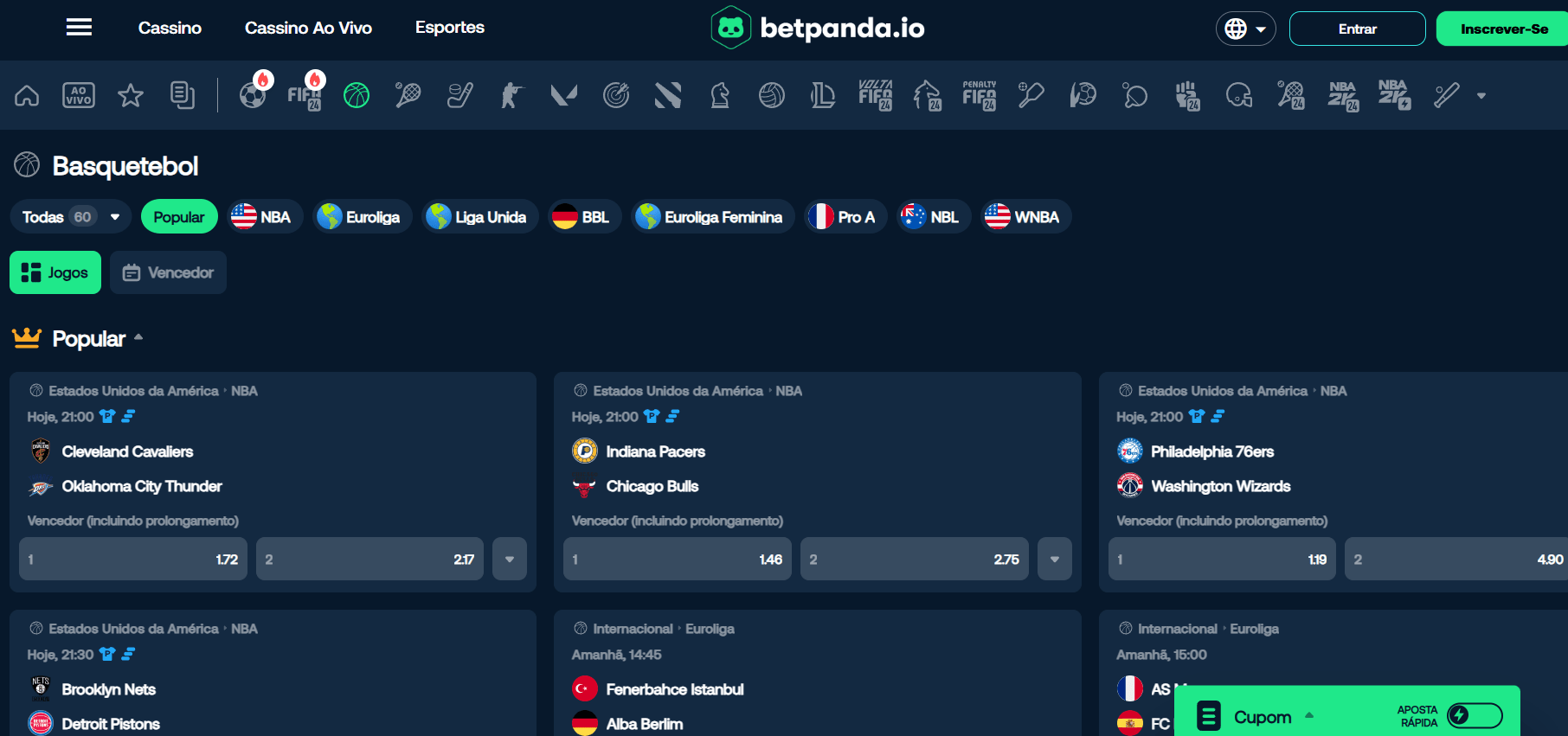 Apostas com Dogecoin - Betpanda 