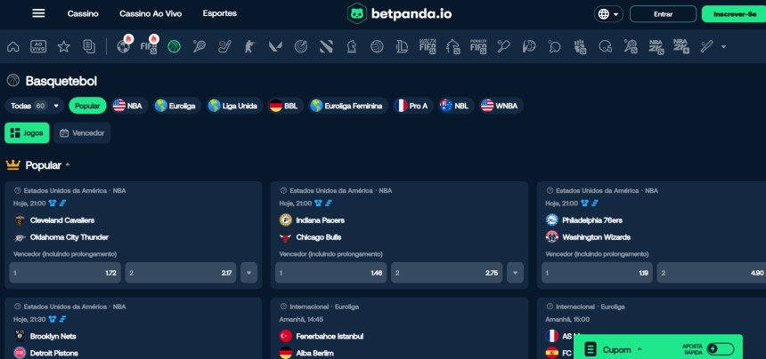 Apostas basquete - Betpanda 