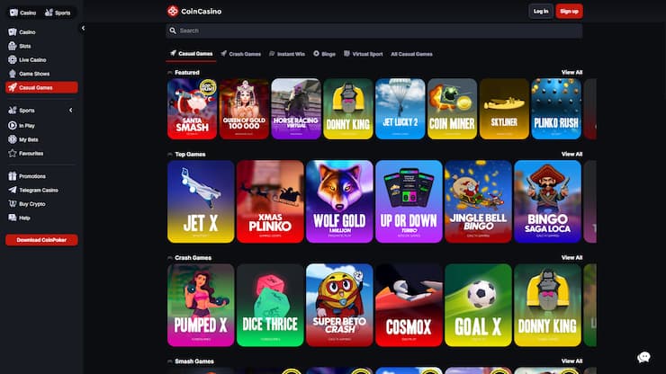 coincasino casual games