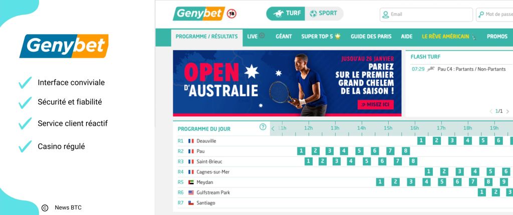 Genybet, jeux d'argent en ligne