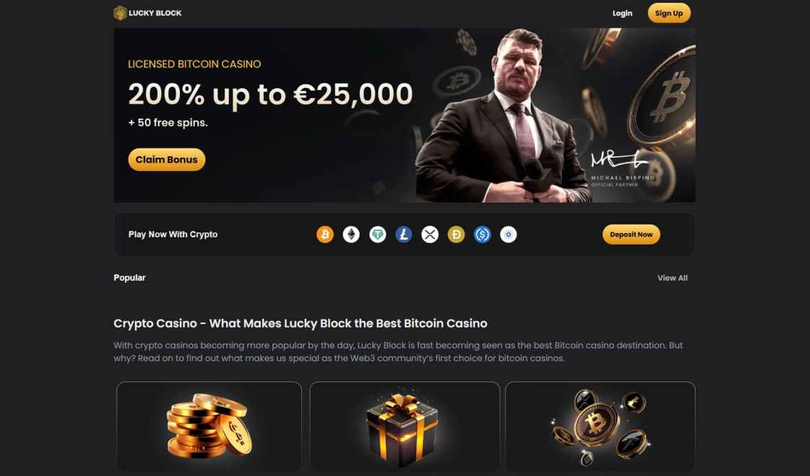 Lucky Block homepage