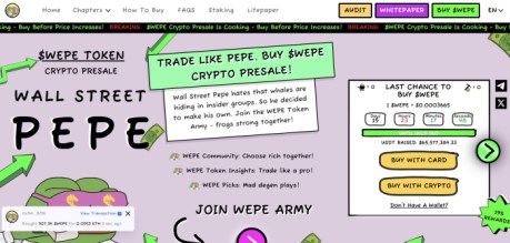 crypto Wall Street Pepe ($WEPE)