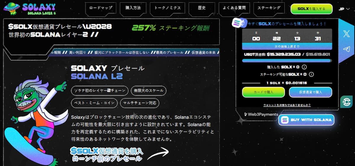 Solaxy - プレセールの成功と将来の展望