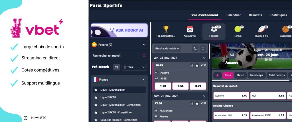 Vbet, bonus sans conditions de mise