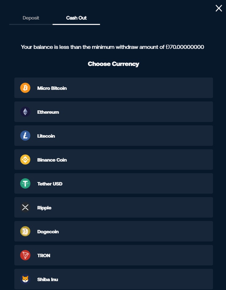 betpanda payout methods