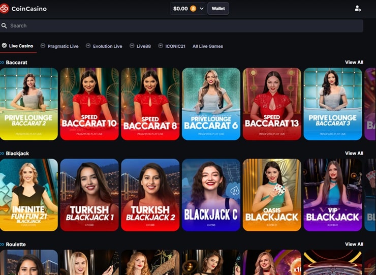 CoinCasino - piemērots kripto entuziastiem ar nevainojamu valūtu integrāciju