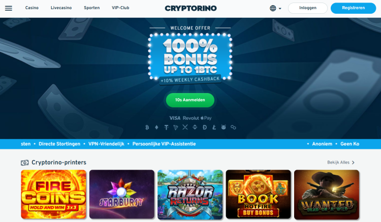 cryptorino casino voor gokken met crypto