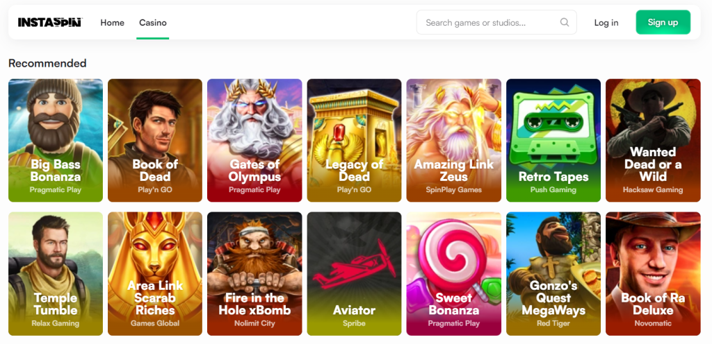 Zahraniční casino InstaSpin