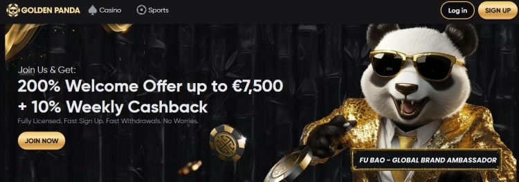welkomstbonus bij golden panda