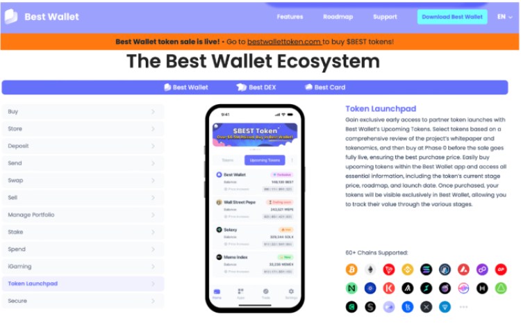 Best Wallet landing page